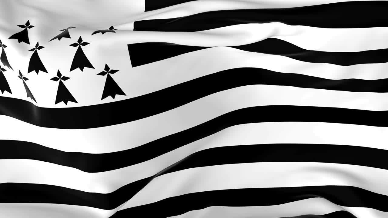 agitando una bandera en bucle como fondo bretonia