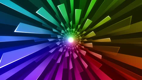 colorful rainbow gradient circular animated background with looped stripes