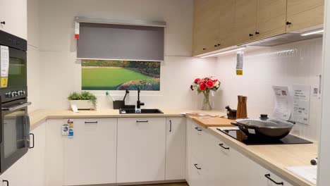 contemporary kitchen setup with sink and decor