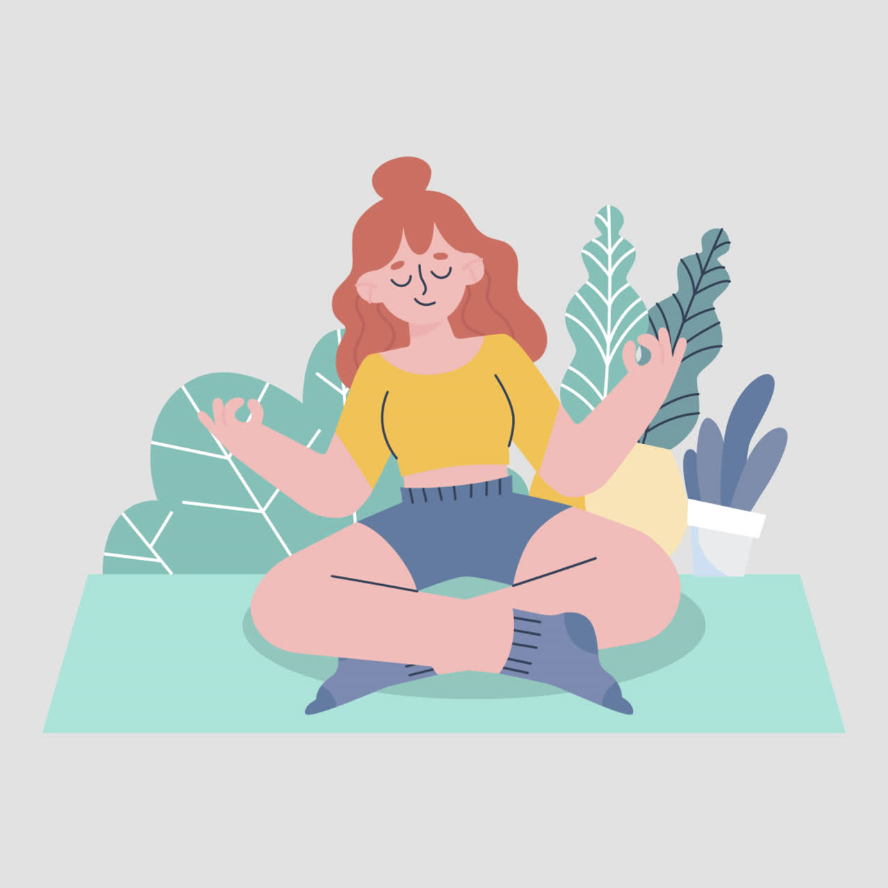 Woman Meditating in Lotus Pose