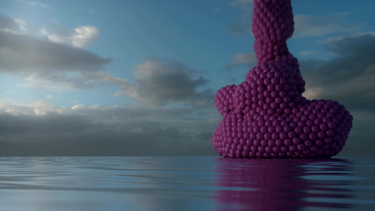 абстрактная анимация с розовым гопом.