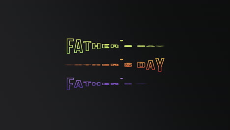rainbow fathers day greeting card with diagonal text pattern