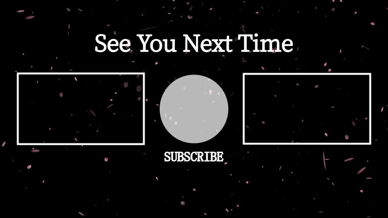 체리 꽃 잎자루 입자 끝 카드 끝 화면 모션 그래픽