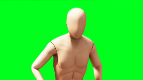 dummy, mannequin animation. phisical, motion blur. realistic 4k animation. green screen