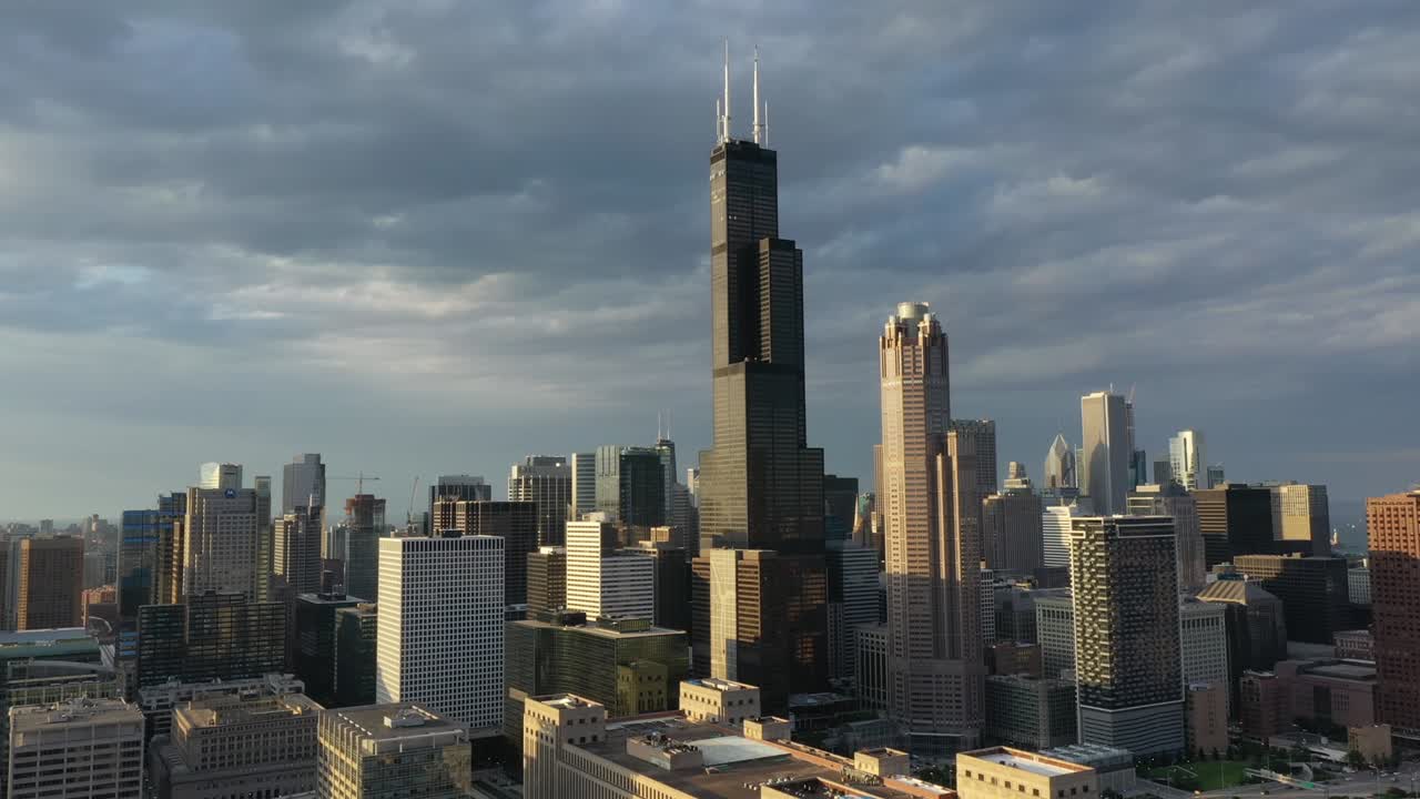 paisaje aéreo de la ciudad de chicago