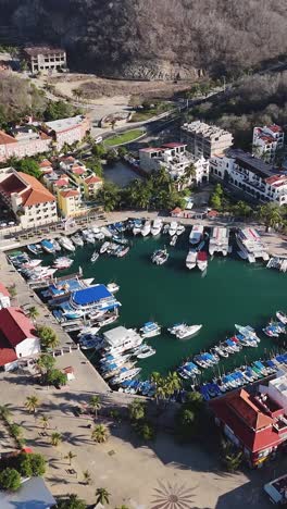 Vertical view of the bay in Huatulco, Oaxaca
