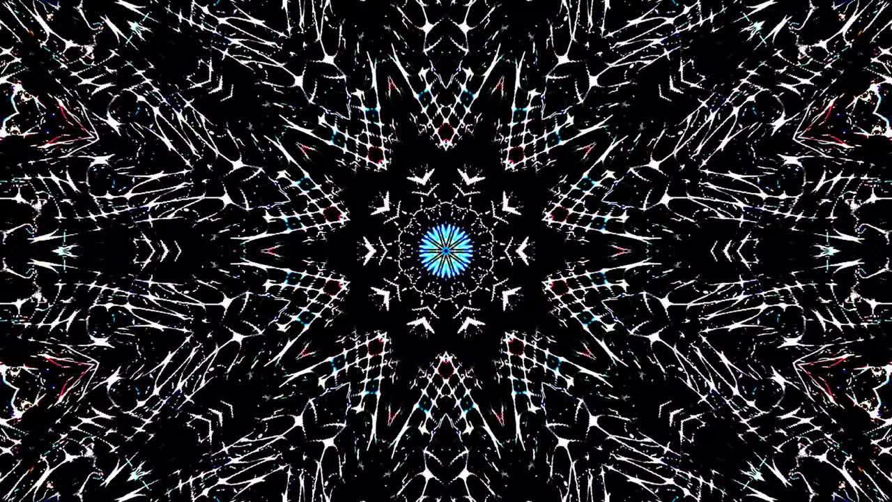 abstract lines circle shape forming dots of shining colorful flashing lights, black background