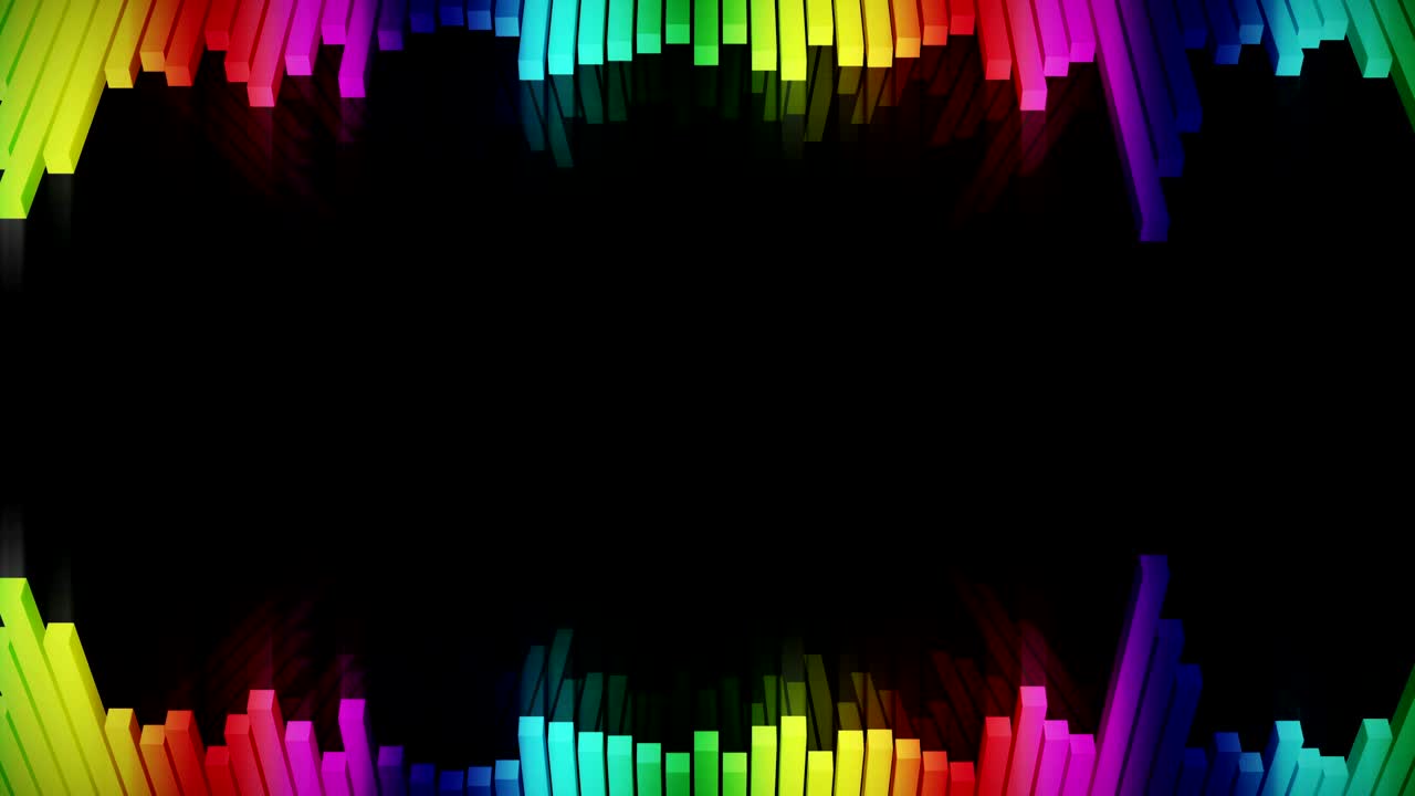 Audio colorful wave animation. Sound wave from equalizer. Pulse music player. Futuristic digital sound wave concept. Loop background.