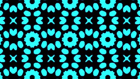 sfondo blu astratto a disegno geometrico senza cuciture. strisce astratte ciclo di kaleidoscopio. sfondo veloce psichedelico colorato kaleidoscope vj. sfondo discoteca sfondo di movimento astratto. effetto caleidoscopio