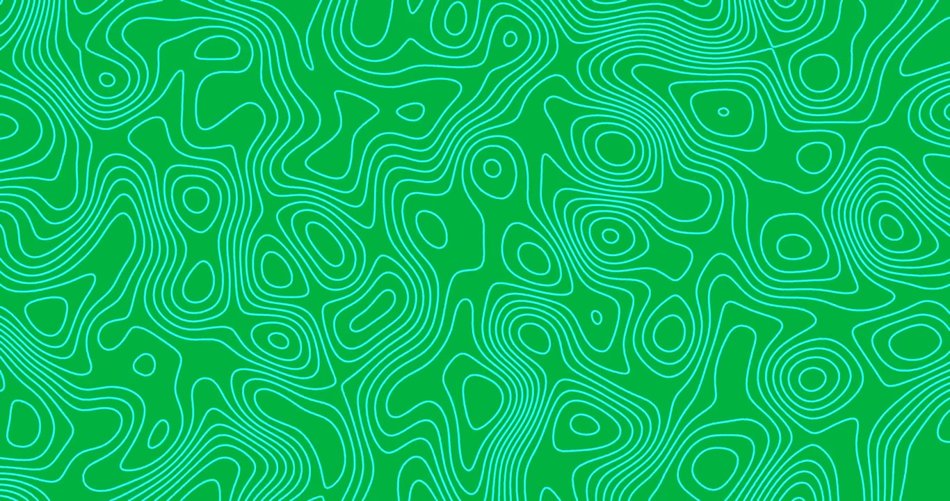 Animation of multiple green map lines moving on seamless loop on transparent background