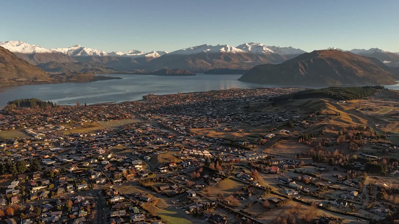 Aerial View of Wanaka, New Zealand