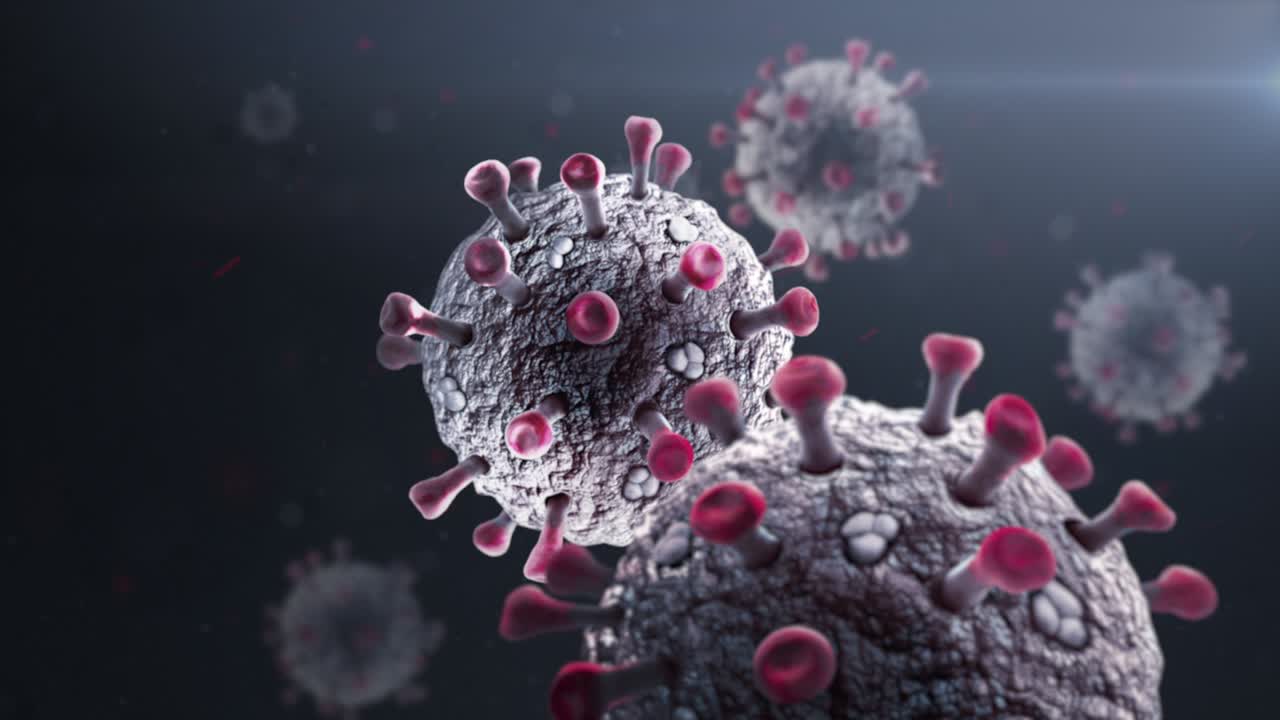 animación de bucle sin costuras del coronavirus