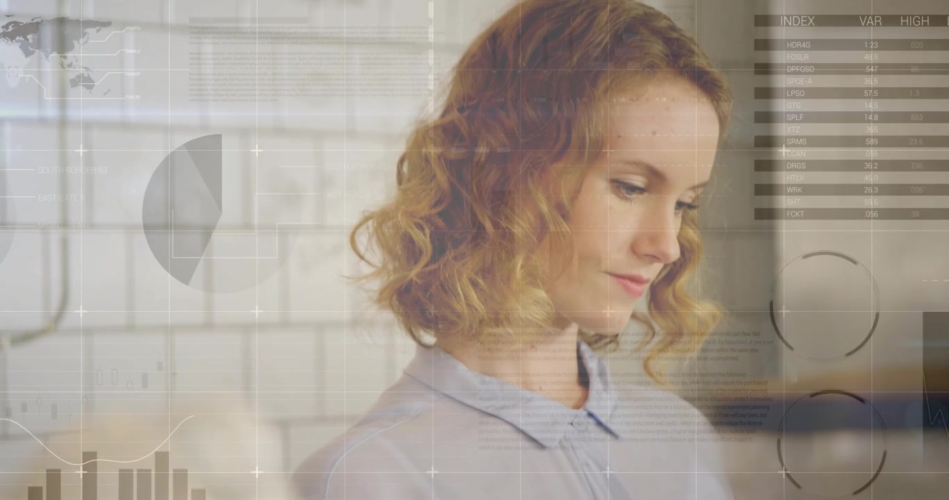 Vertical video: Pulling back woman in blouse checking hopper in kitchen, making coffee with overlay