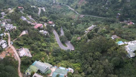 winding road in ella town sri lanka