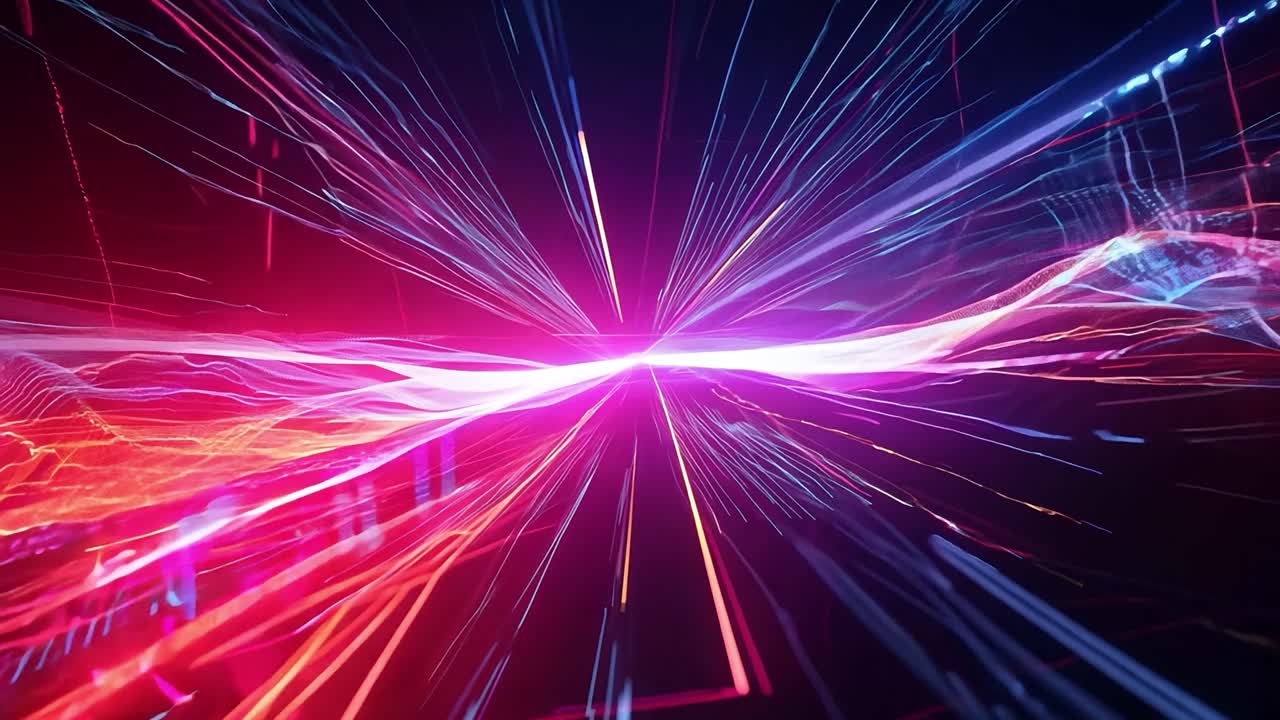 abstracto líneas coloridas y luces de fondo