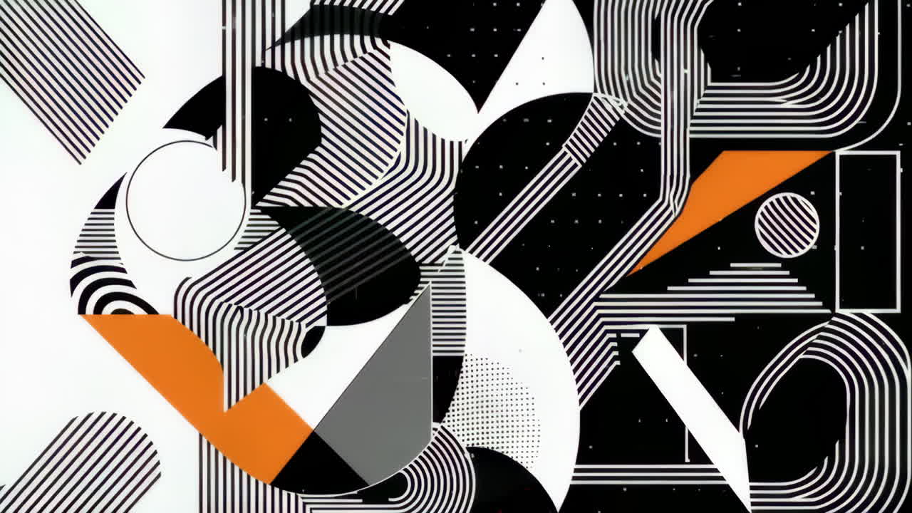 Abstract Geometric Design with Lines and Shapes