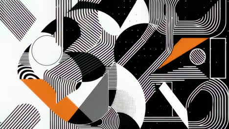 abstract geometric design with lines and shapes
