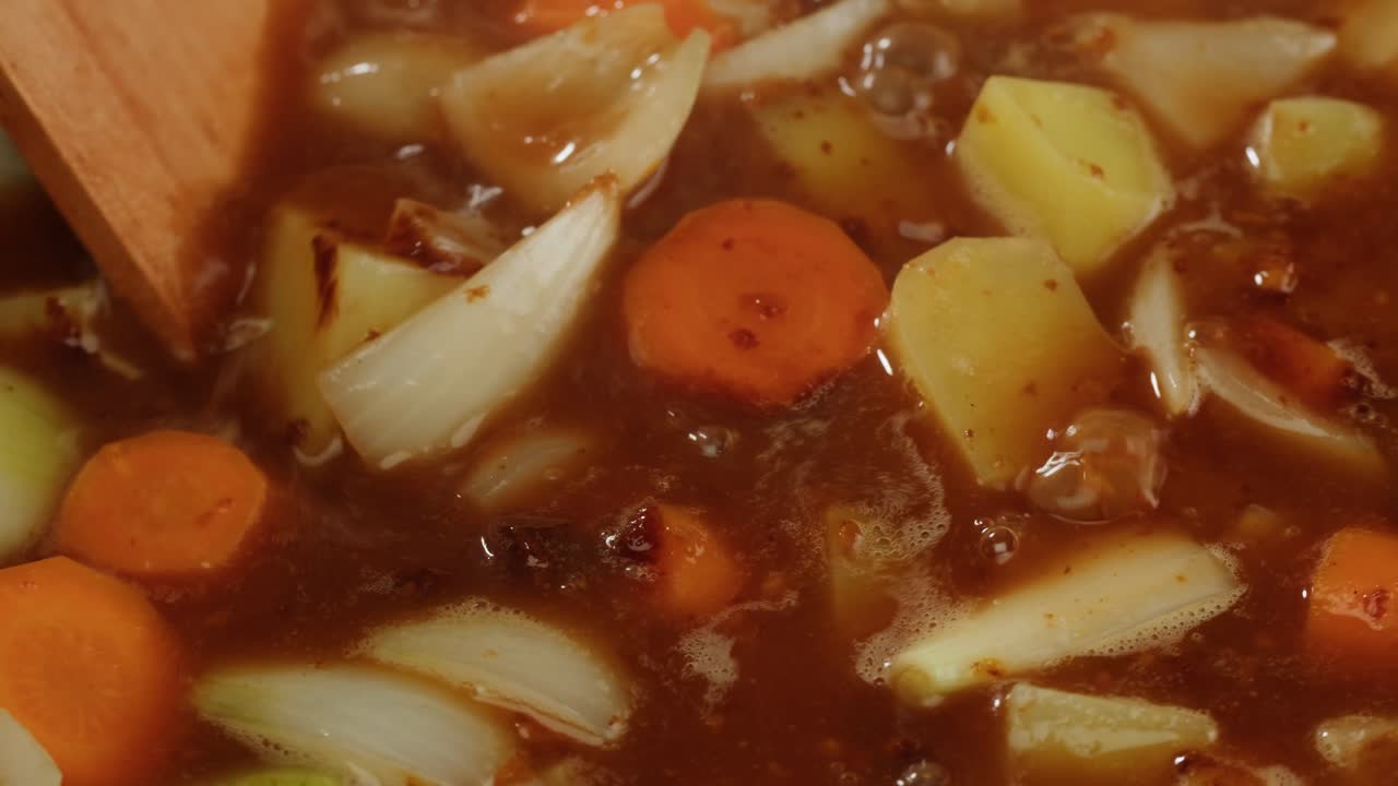Japanese curry rice with fry pork Tonkatsu, Katsu Kare, Japanese breaded cooking dinner in restaurant, close up macro of asian food