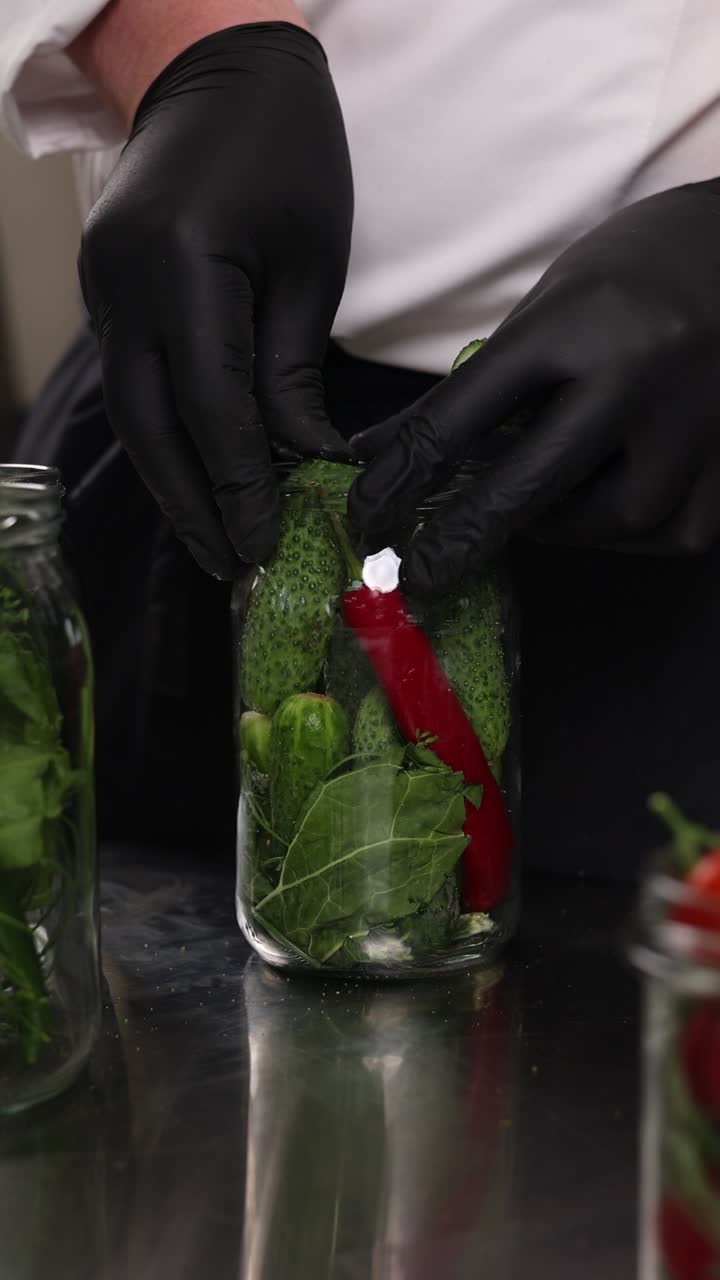 conservación de pepinos y chiles