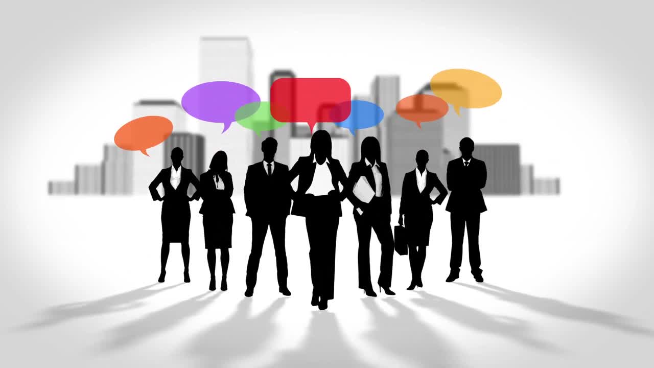 사업가들의 검은 실루