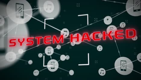 Animation-Von-Systemgehacktem-Text-Mit-Sucher-Und-Angeschlossenen-Telefon--Und-Musiksymbolen