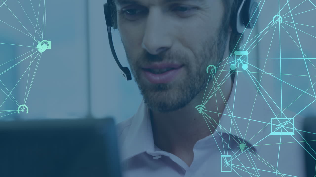 Dati finanziari su uomini che chiamano i clienti