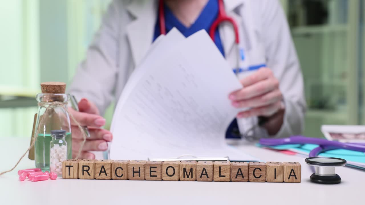 Tracheomalacia: Medical concept and doctor's office scene