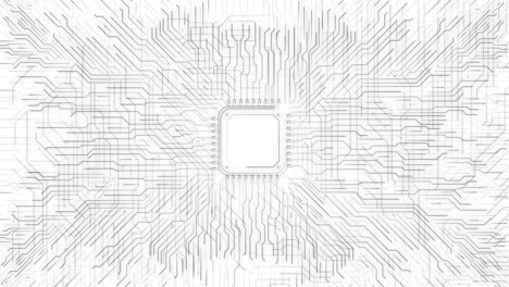 abstract circuit board with central processor