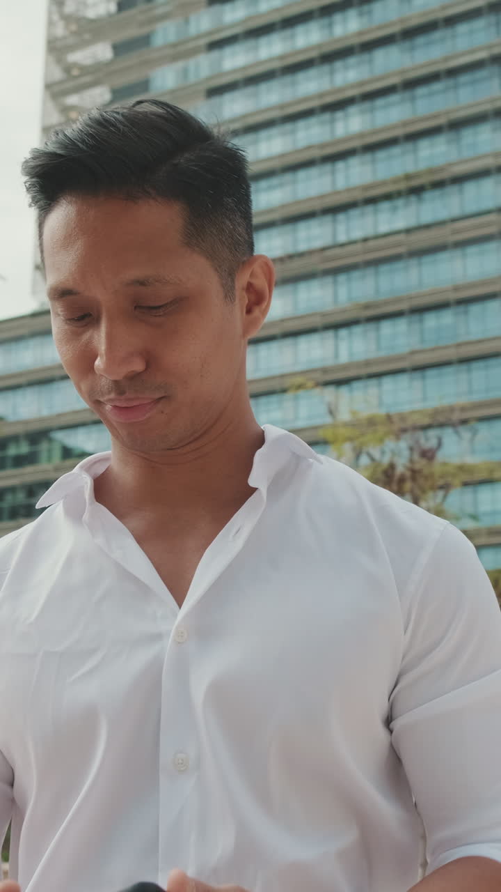 Portrait of a Man in Front of a Building