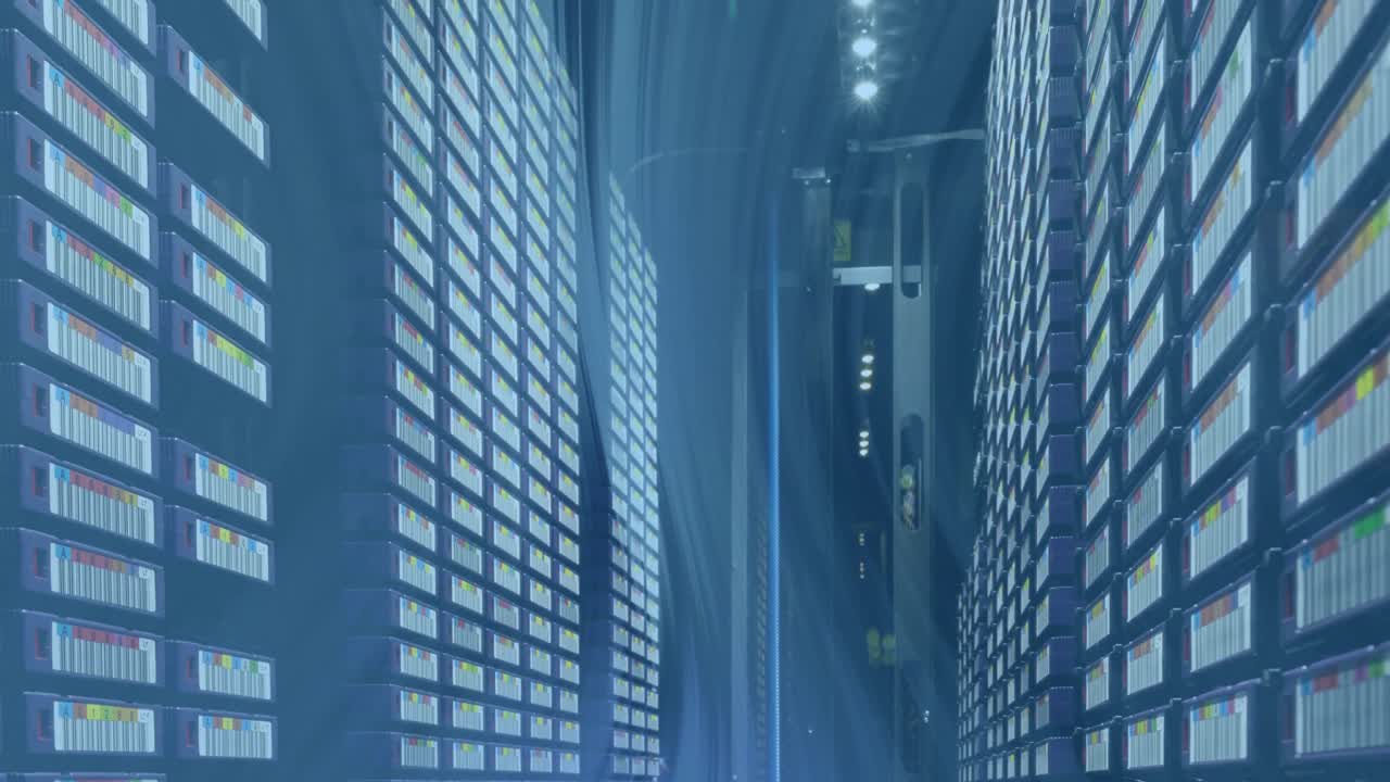 Animation of data processing over computer servers
