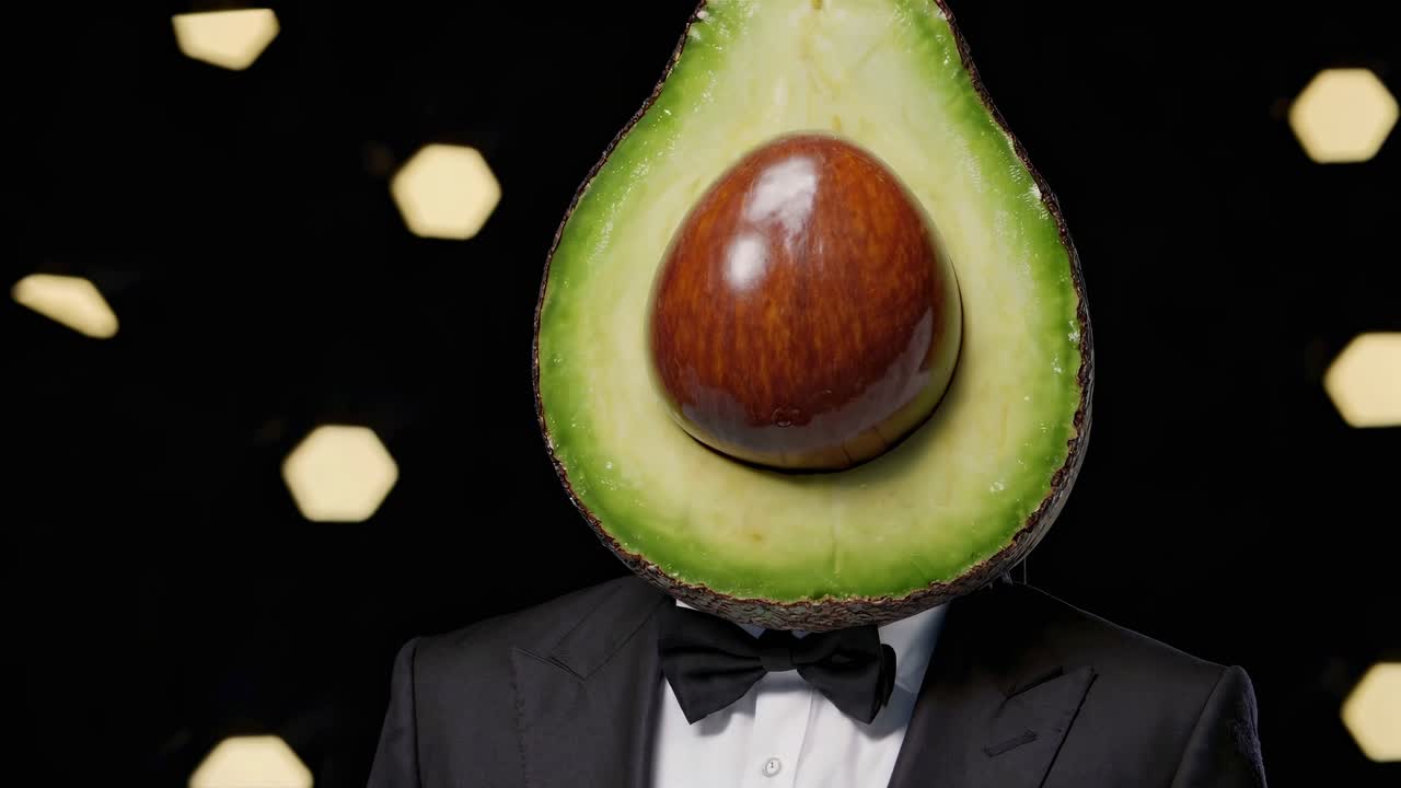 머리가 아보카도인 남자