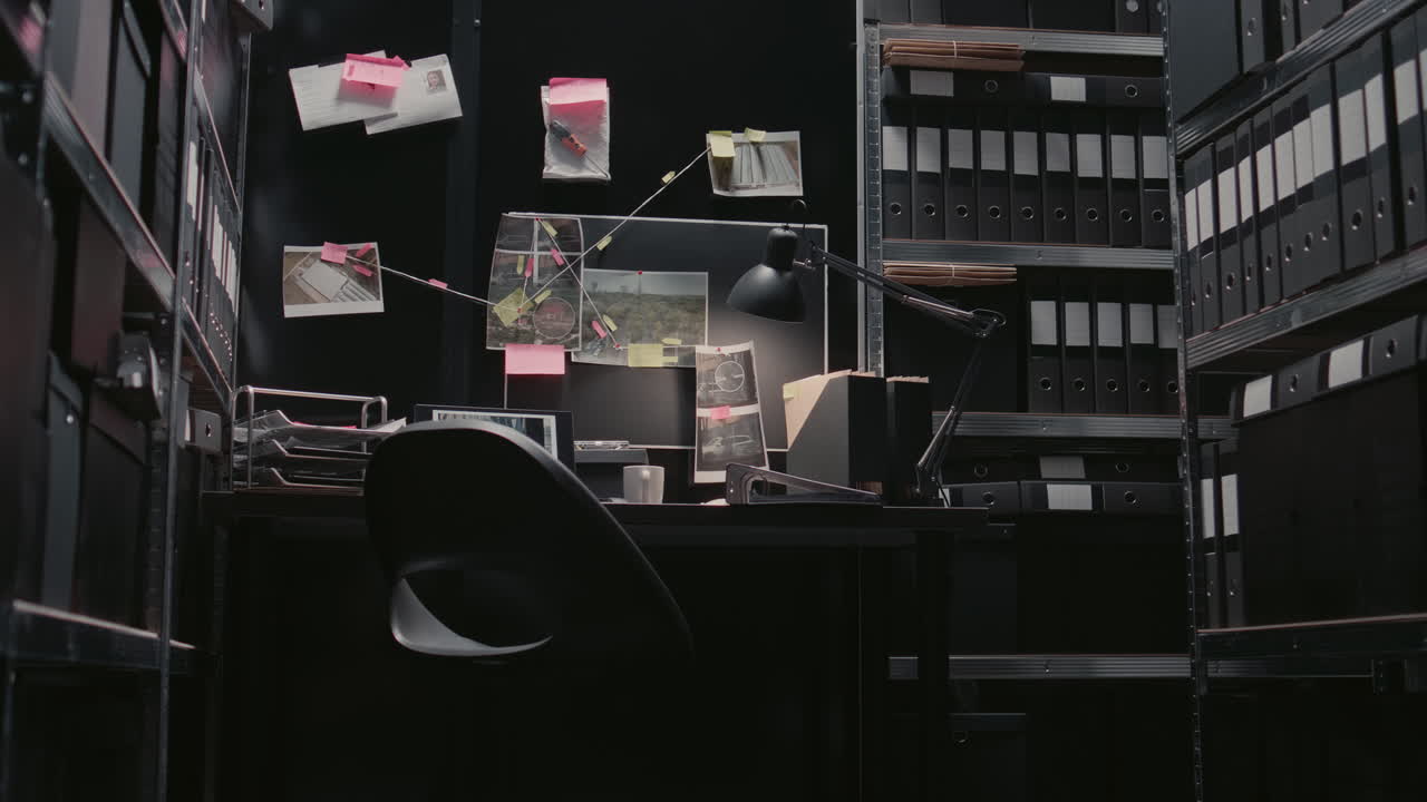 A person working in an office with folders and files