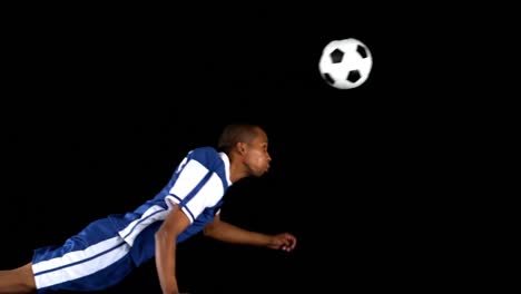 Soccer-player-playing-with-a-soccer-ball-