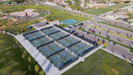 utah outdoor sports facilities, pickleball sport courts, aerial view