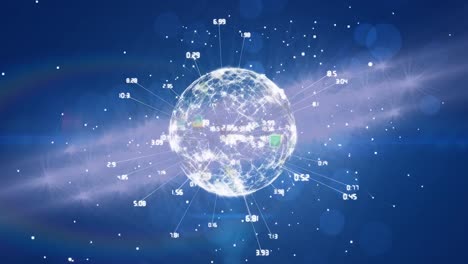 Animación-Del-Procesamiento-De-Datos-Con-Globo-Terráqueo-Sobre-Puntos.