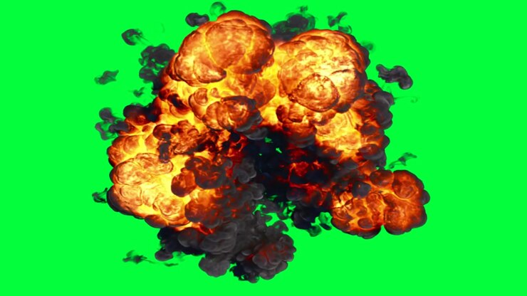 Explosion and Smoke Effects on Green Screen