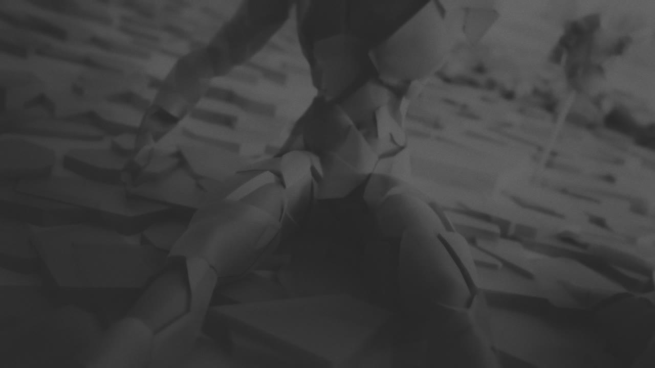 Destroyed andorids on a junkyard in xRay