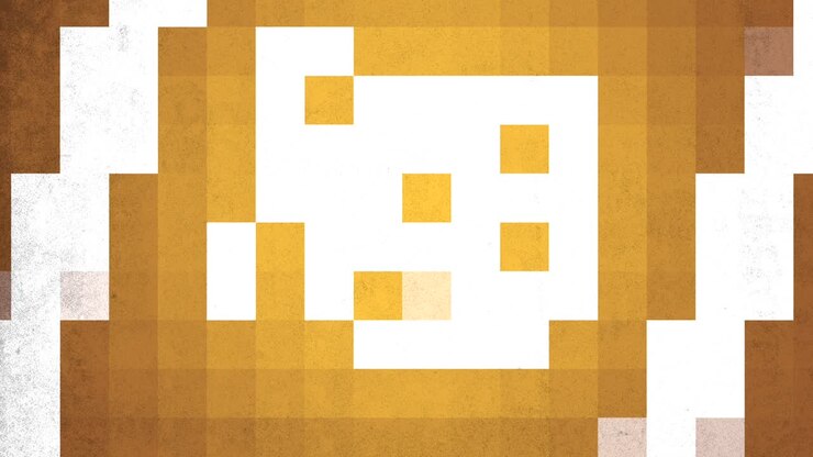 Grid-like pattern of varying-sized yellow squares on a white background