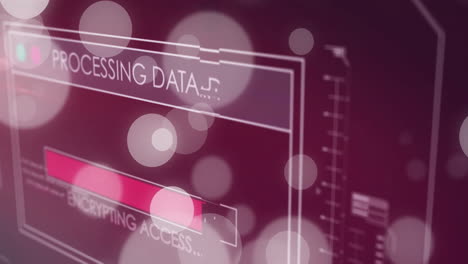 animation of digital text and data processing over computer servers