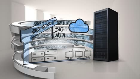 torri di server di archiviazione cloud