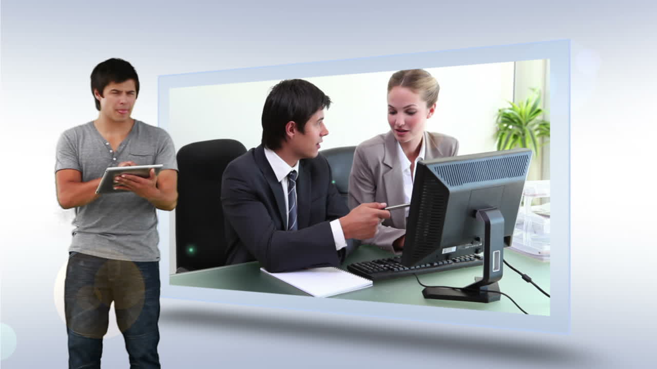 Man looking at his worklife