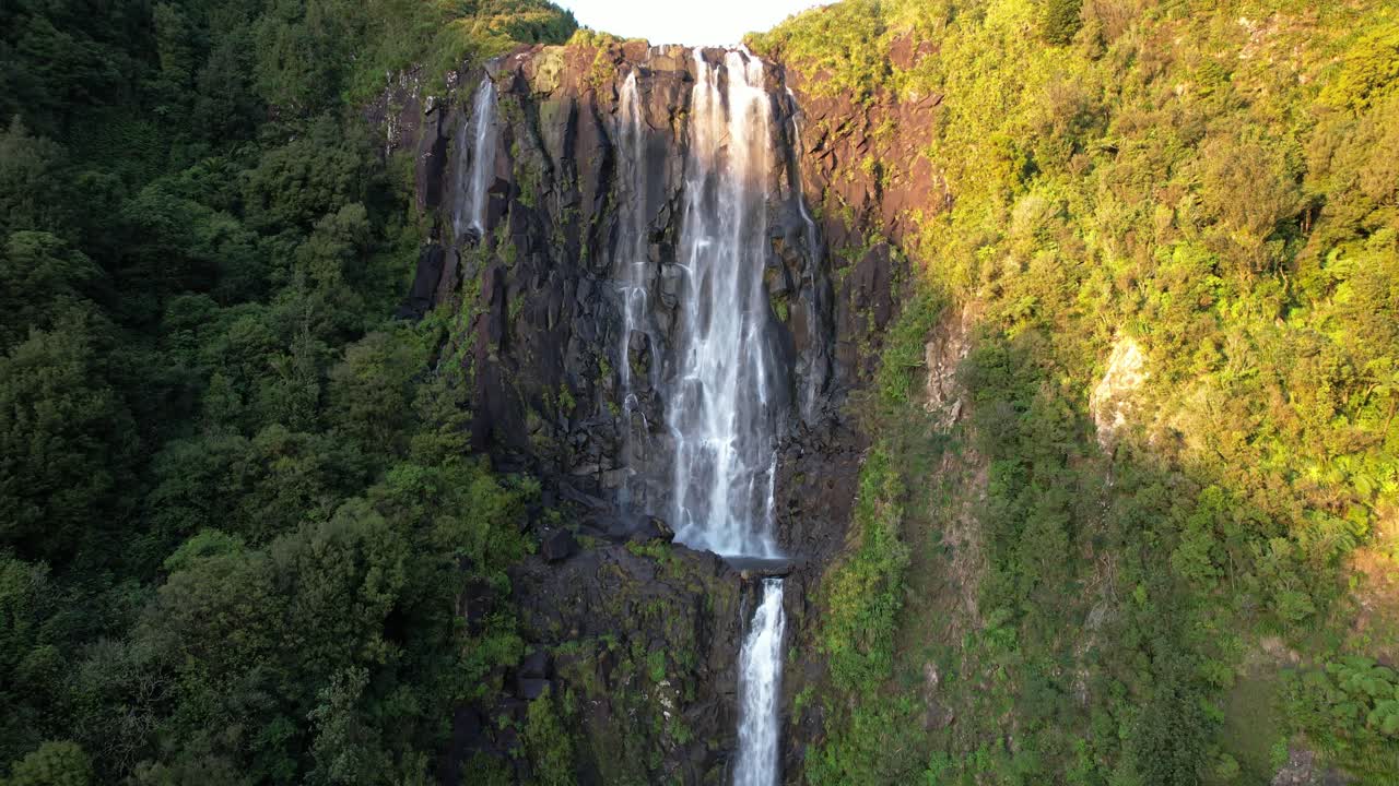 las cataratas más altas de wairere cerca de matamata, waikato en la isla norte, nueva zelanda