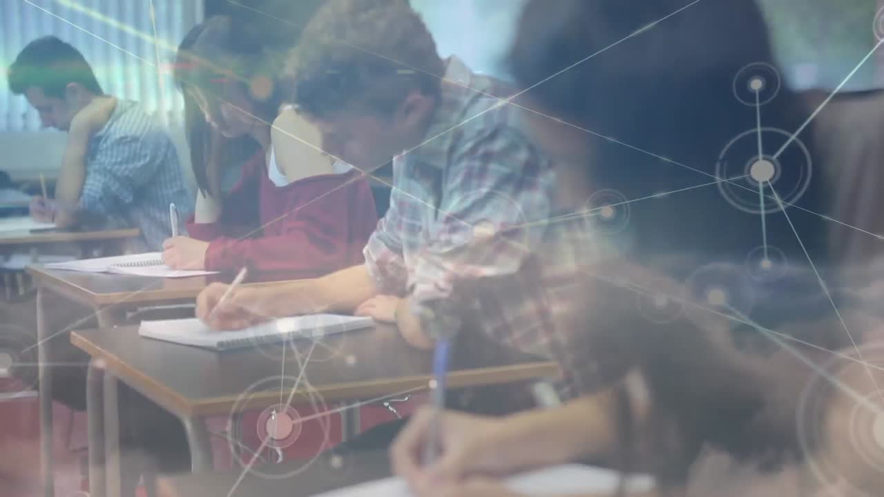 animación de la red de conexiones sobre el aprendizaje de los estudiantes