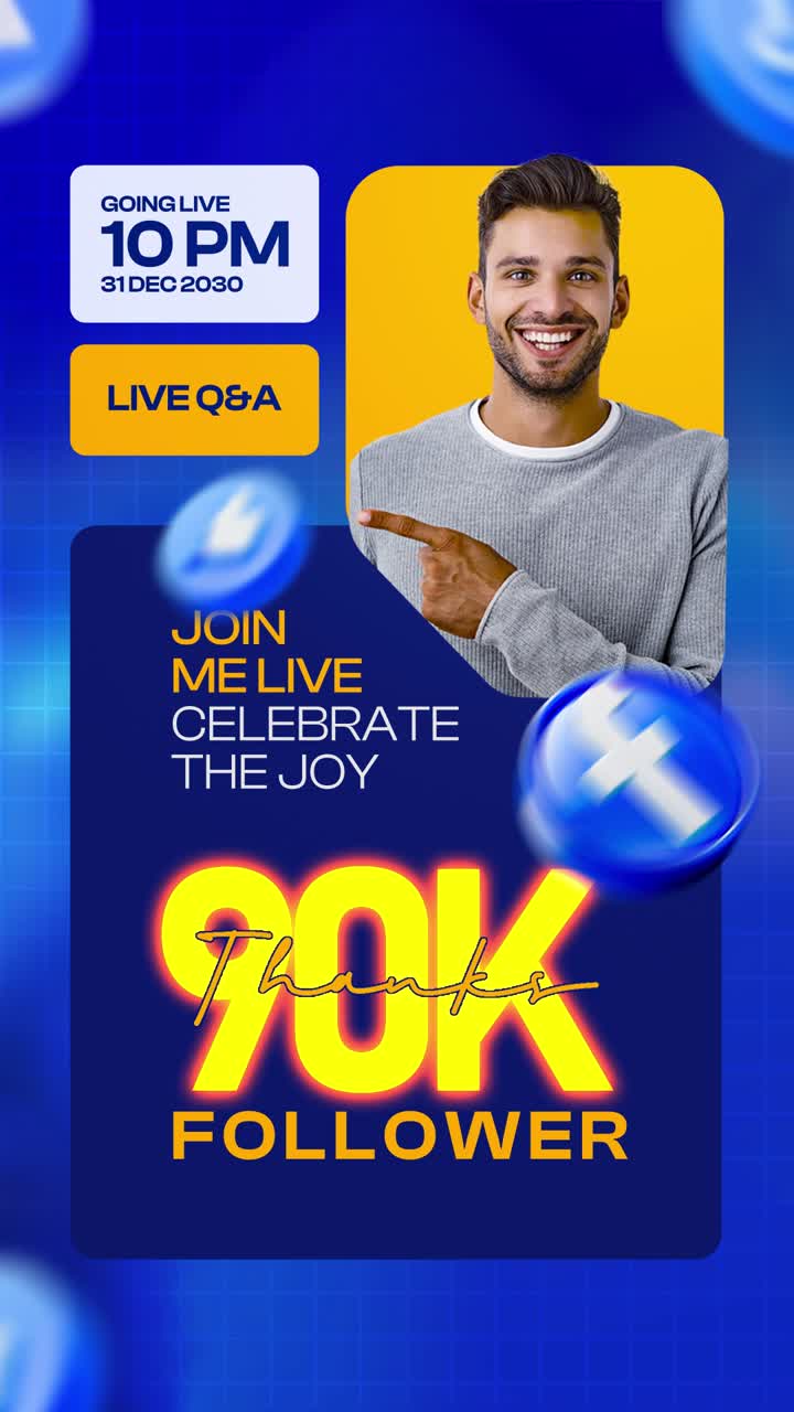 Fejring af 90.000 følgere: Live Q&A på sociale medier (Story).