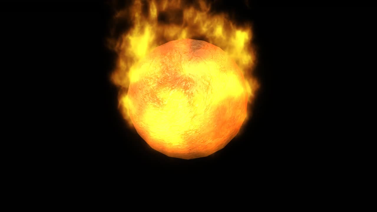 bola de fuego 3d en hd