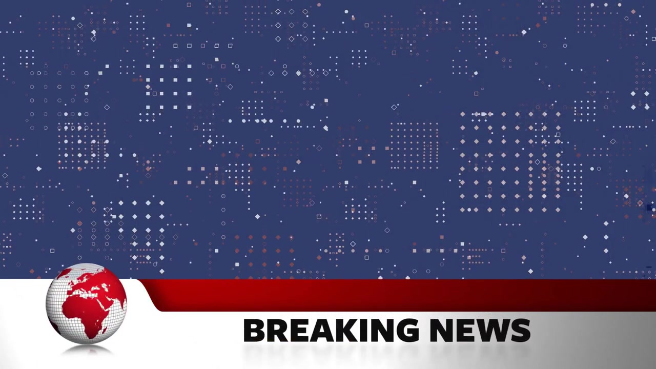 Plantilla gráfica para noticieros de última hora con globo animado