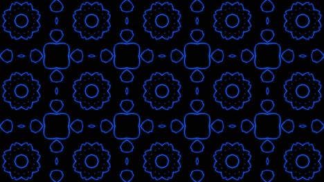 fondo de patrón geometrico sin costuras azul abstracto. rayas abstractas bucle de caleidoscopio. rápido psicodélico colorido kaleidoscopio vj fondo. discoteca fondo de movimiento abstracto. efecto caleidoscope