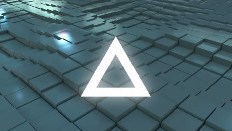 digital triangle and moving cubes