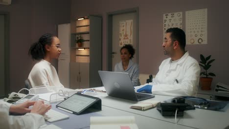 doctor consultation with patient and parent