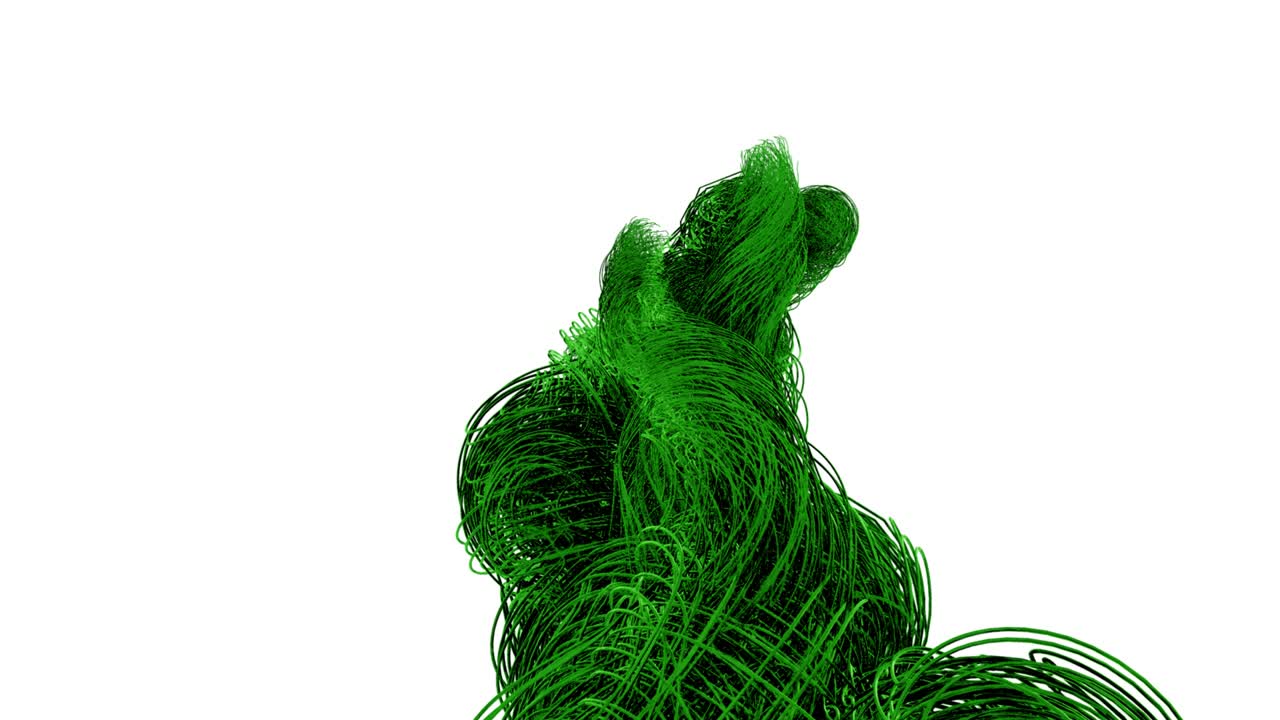 4k спиральные нити, идущие вверх - цветный кабель - скрученные спиральные кабели - оптическое волокно - волоконно-оптические кабели растущая сеть линий технологический фон - цветные смешанные кабели и прогрессивная система данных - нейронная сеть - зеленый цвет